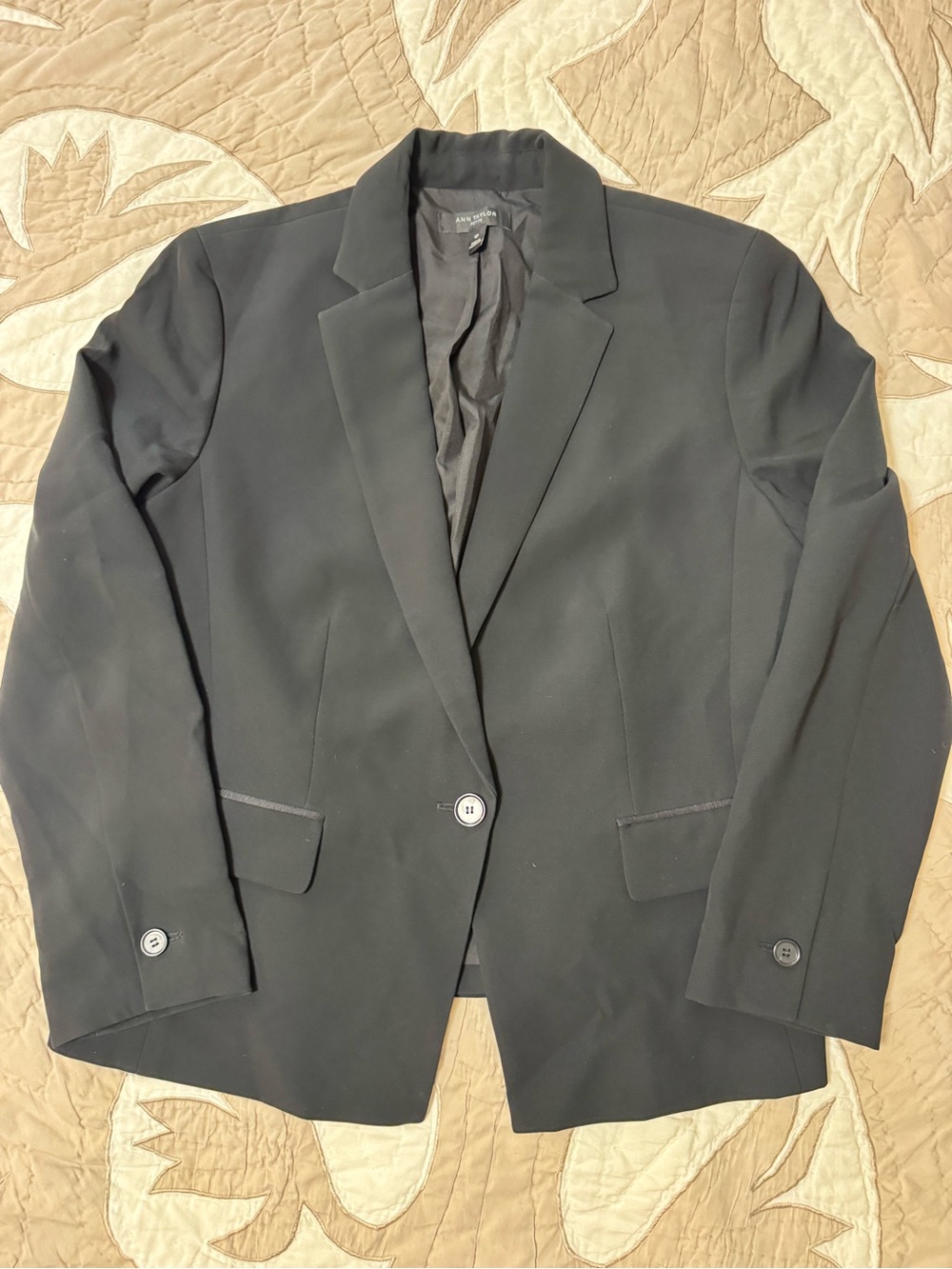 Ann Taylor Black Single-Button Blazer